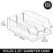 mDesign Tall Skinny Soda/Pop Organizer, 3 Compartments - Clear